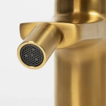 Инсталляция для биде со смесителем WasserKraft Naab 86BDT.050.WH.SQ5506 белая панель/смеситель золото матовое