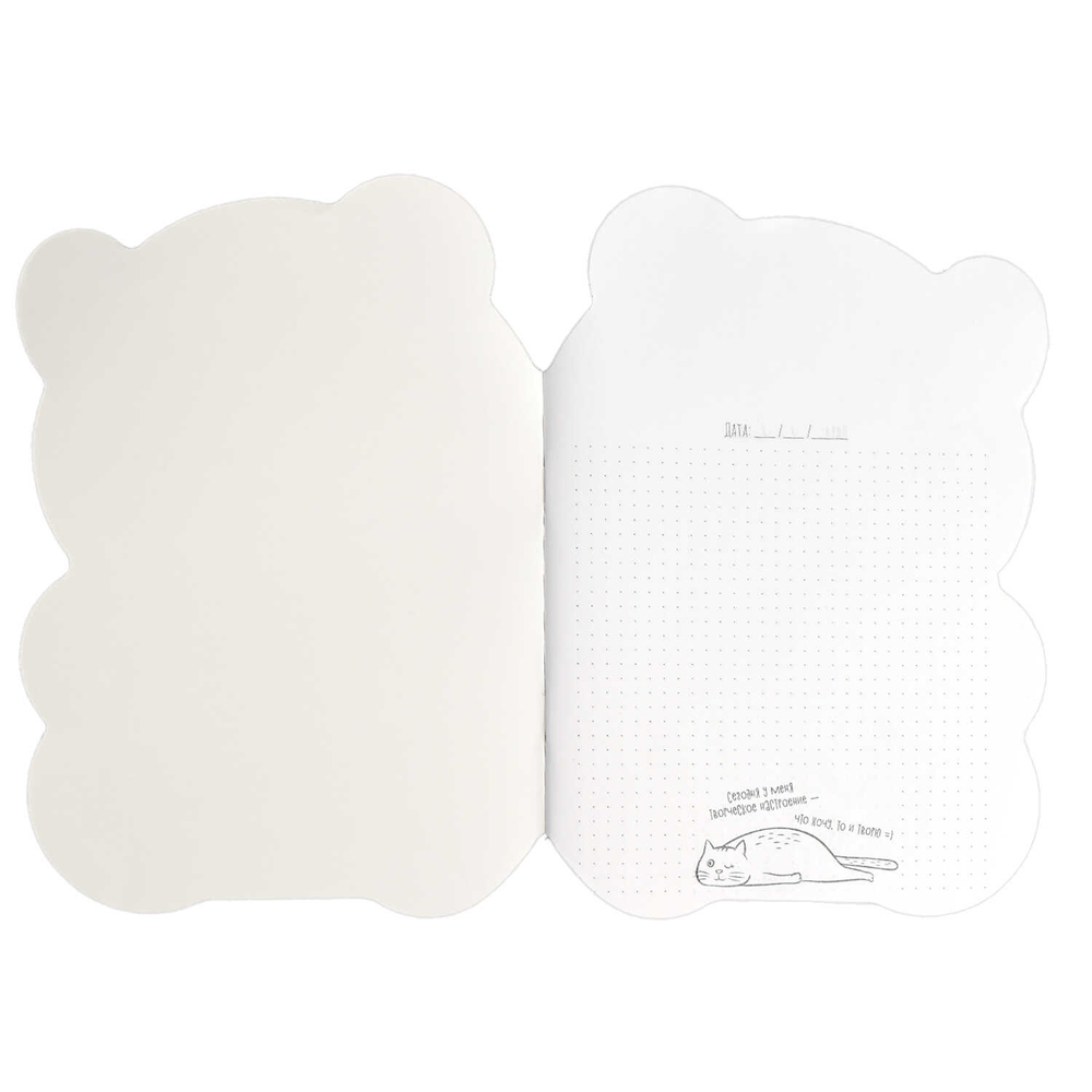 Тетрадь 40л арт. 64828/ПАНДА И АРБУЗ /180х255 мм, фигурная вырубка, мягкий переплёт (2 скобы). вн.блок - белый офсет, точка. Обложка - мелованный картон 190 г/м²,