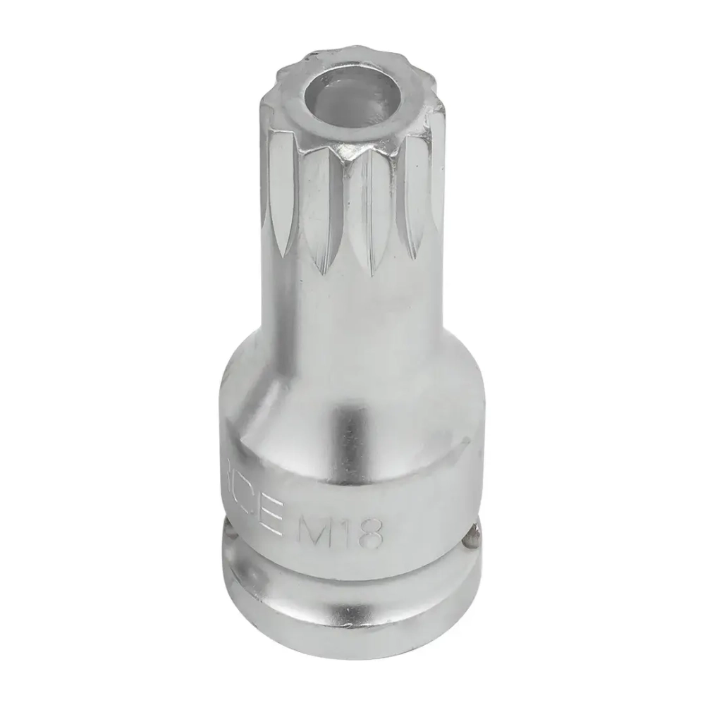 Головка-бита SPLINE с отверстием M18 (L-60мм)1/2'' RockForce##Rock FORCE RF-24806018B