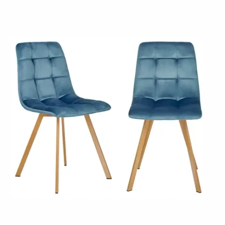 Комплект из 2-х стульев Bradex Home Easy тёмно-бирюзовый с ножками под дерево