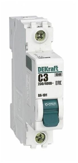 Автомат DEKraft ВА-101 1П 03А-С 4,5кА 17420