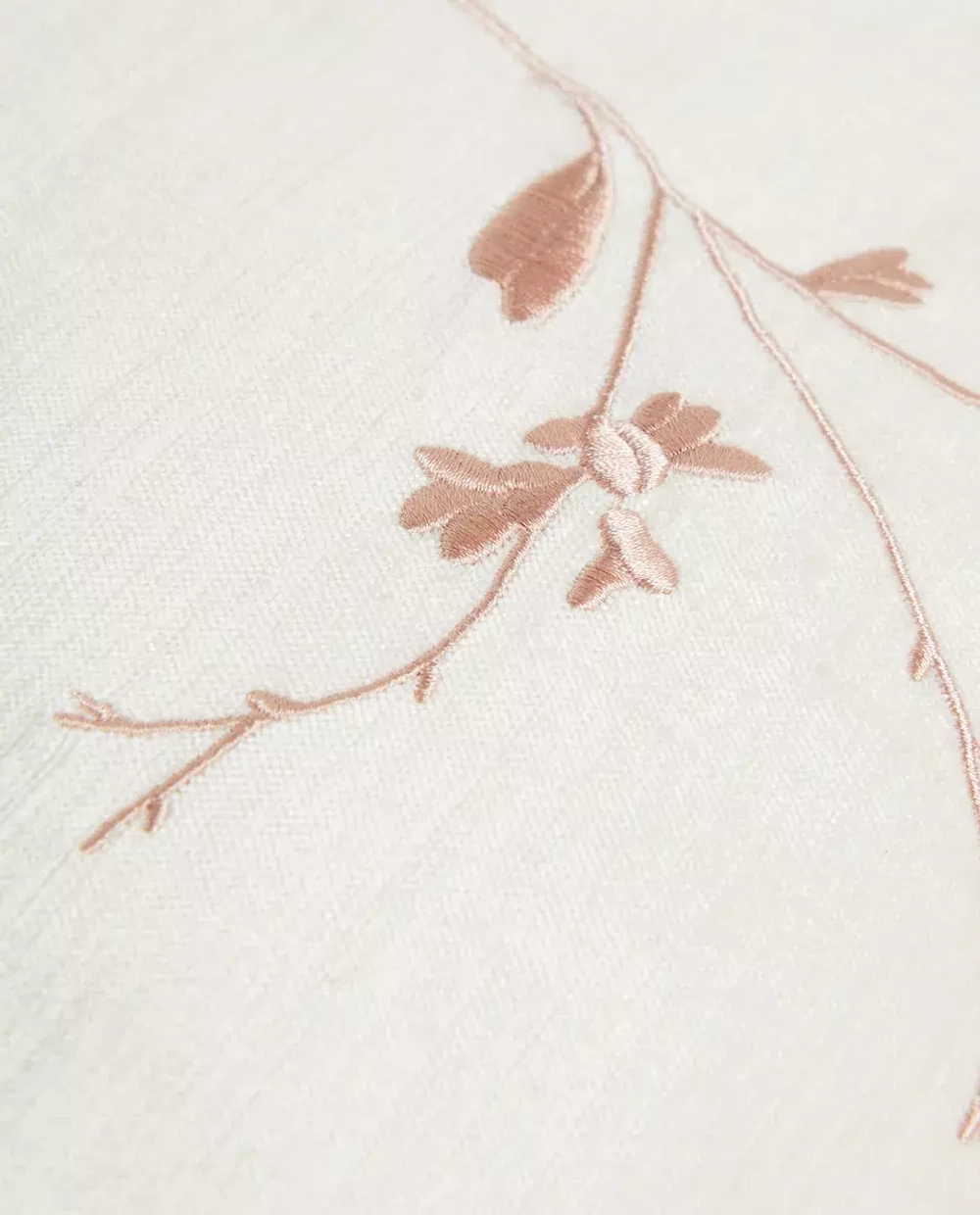 ZARA HOME ХЛОПКОВЫЙ ЧЕХОЛ НА ПОДУШКУ С ЦВЕТОЧНОЙ ВЫШИВКОЙ, ЭКРЮ