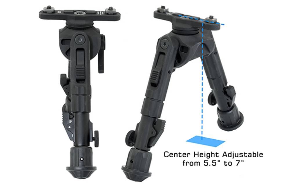 Сошки Leapers UTG 360° для установки на оружие на шину M-Lok высота от 13 до 17 см (TL-BPM02)