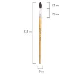 Кисть BRAUBERG, беличья, круглая, № 7, 200184