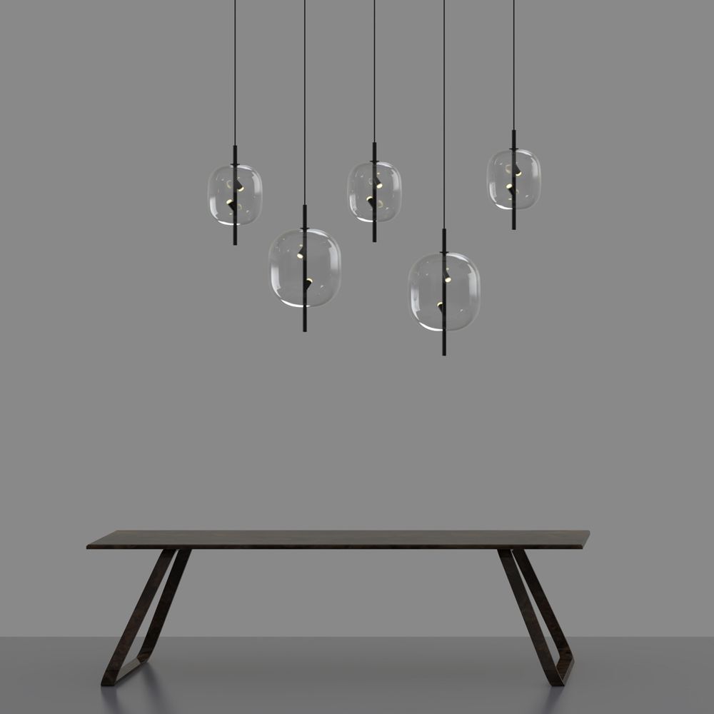 Подвесной светильник 10018P/1 black/clear