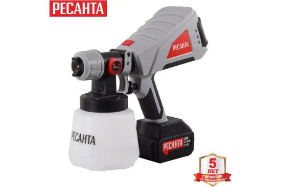 Аккумуляторный краскопульт РЕСАНТА АКП-20Li