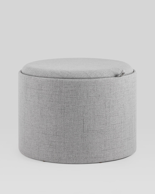 Пуф-столик с ящиком Хюгге L рогожка серый