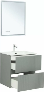 Тумба с раковиной Aquanet Джейн 313316/330429 60 мисти грин
