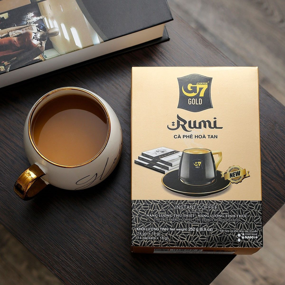 Вьетнамский растворимый кофе G7 Golg - Rumi, 2 упаковки по 14 пакетиков.