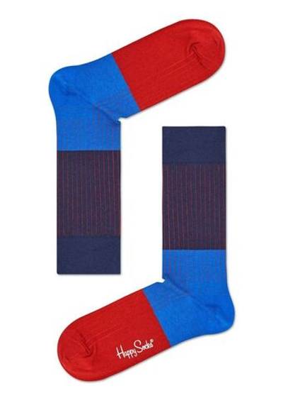 Яркие носки унисекс Block Rib Sock (Размер: 29) (Цвет: синий с красным)