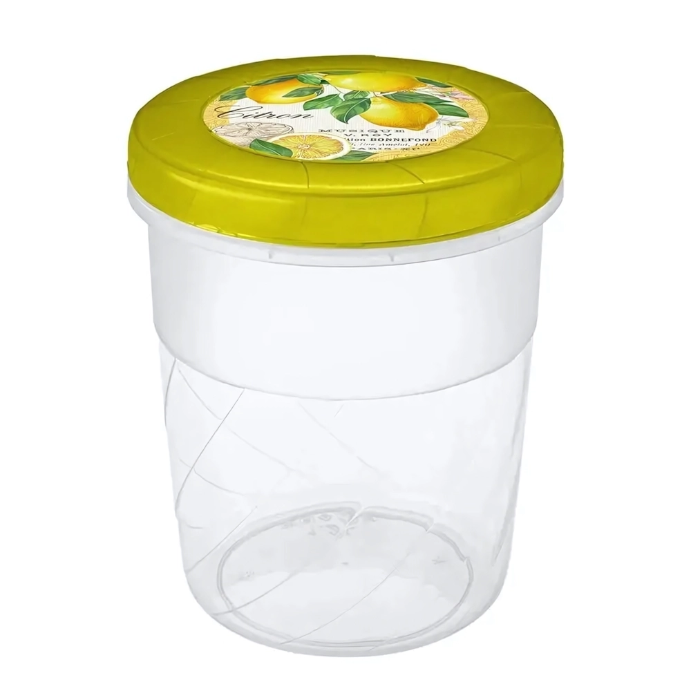 Банка с завинчивающейся крышкой с декором 1,2 л (Зеленый)