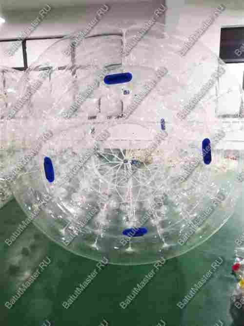 Аттракцион Водный роллер "Прозрачный" ТПУ, 2.6*2.2*2.2 м