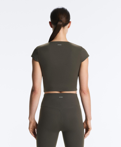 Oysho Топ Evermove с коротким рукавом, коричневый