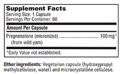 Pregnenolone 100 мг 60 капсул Klaire Labs / SFI Health