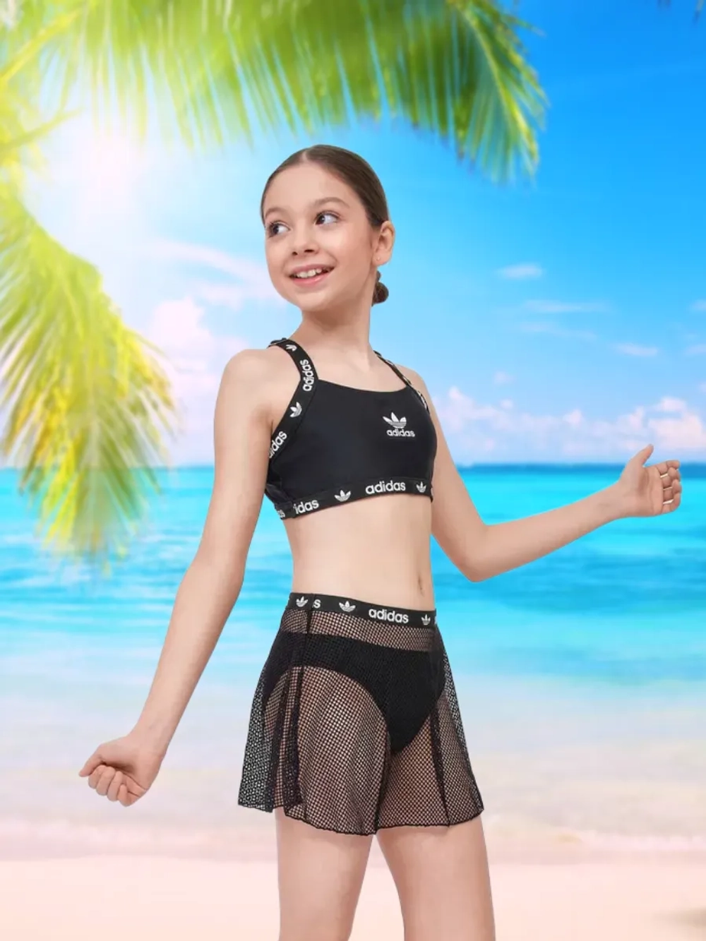 купальник раздельный 3 в 1 с топом и юбка