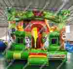 Надувной батут "Мир сафари" с цветным полом 8*4*5 м,