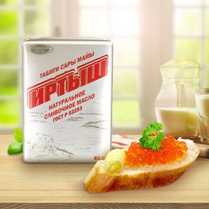 МАСЛО СЛИВОЧНОЕ ИРТЫШ 82.5% 180ГР EURASIAN MILK