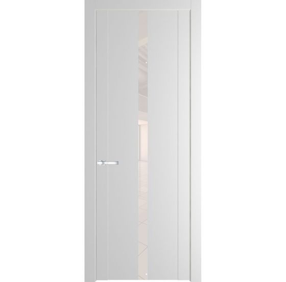 Межкомнатная дверь эмаль Profil Doors 1.8P крем вайт стекло перламутровый лак
