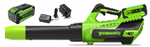 Воздуходувка аккумуляторная Greenworks GD40BG3, 40V, с 1хАКБ 8 Ач и ЗУ (2408207UH)