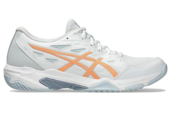 Женские кроссовки для бадминтона/сквоша Asics Gel-Flare - white/bright sunstone