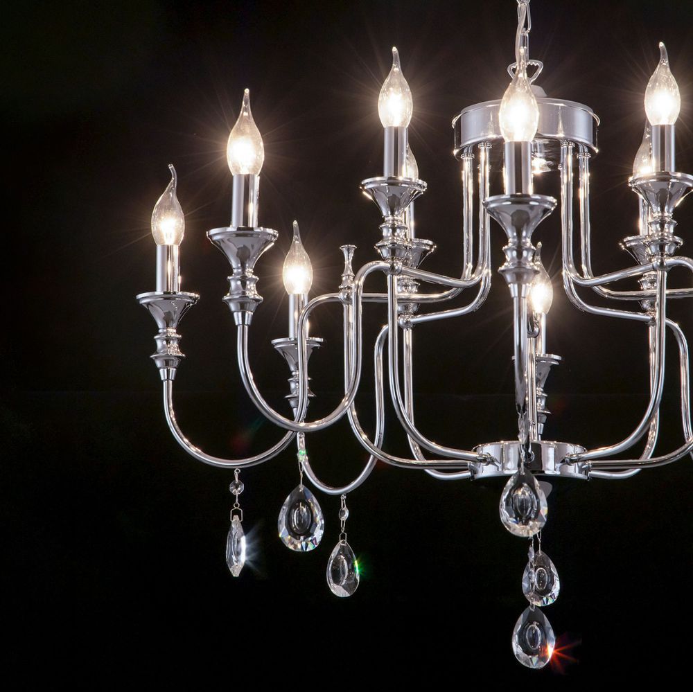 Citilux Рига CL437221 Люстра подвесная Хром