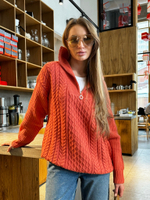 Теплый свитер из хлопка с акрилом