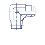 Штуцер FC90 JIC 7/16" NPT1/8"