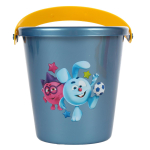 Песочный набор "Смешарики. Друзья" ведёрко 1л, грабли, совок, 3 формочки, в рюкз. (Крошка Я)