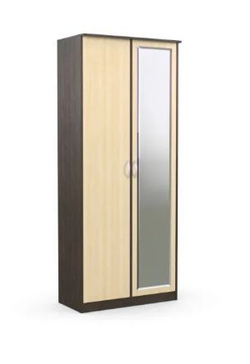 Шкаф 2-х створчатый Дуэт Люкс без зеркала Венге/дуб