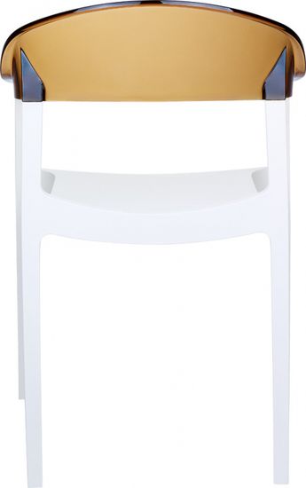 Кресло пластиковое Carmen Белое, коричневое