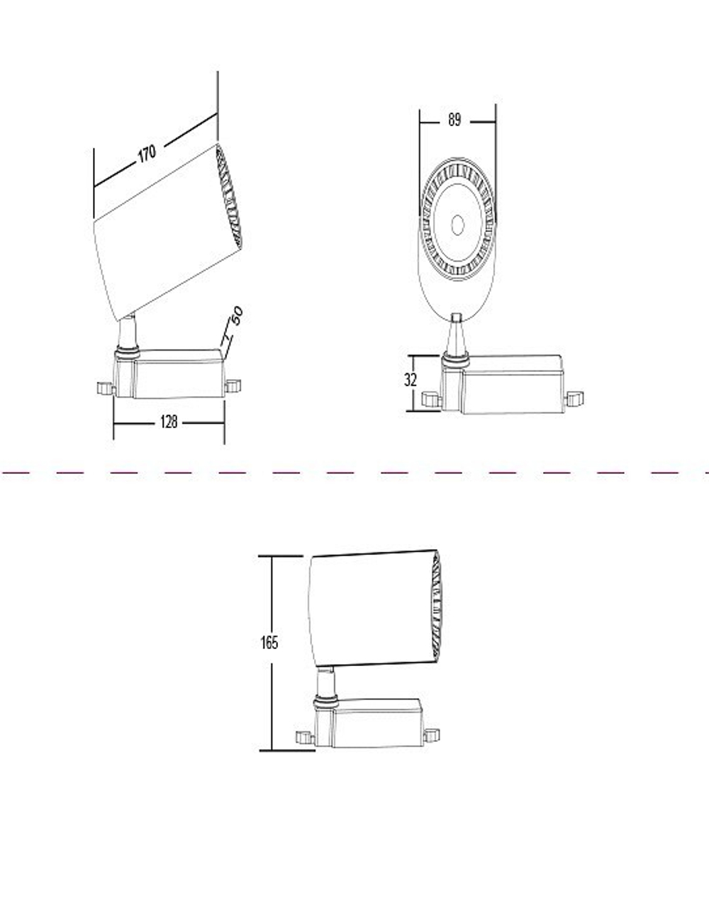Трековый светильник Maytoni Technical TR003-1-40W4K-B