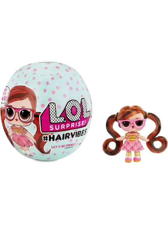 Кукла Лол с волосами в шаре Lol Hairvibes маленькая оригинал