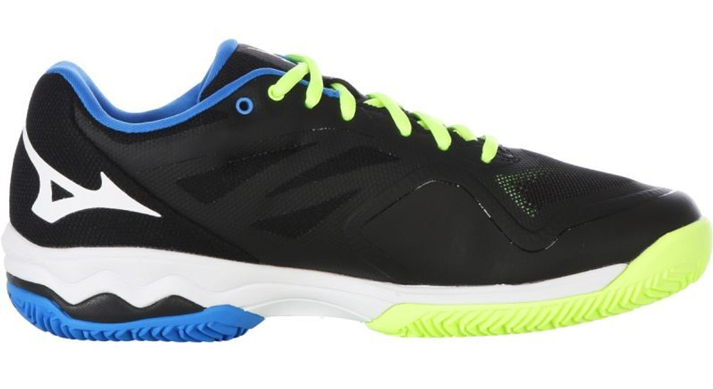 Мужские кроссовки теннисные Mizuno Wave Exceed Light 5 CC - black/neo lime/supersonic