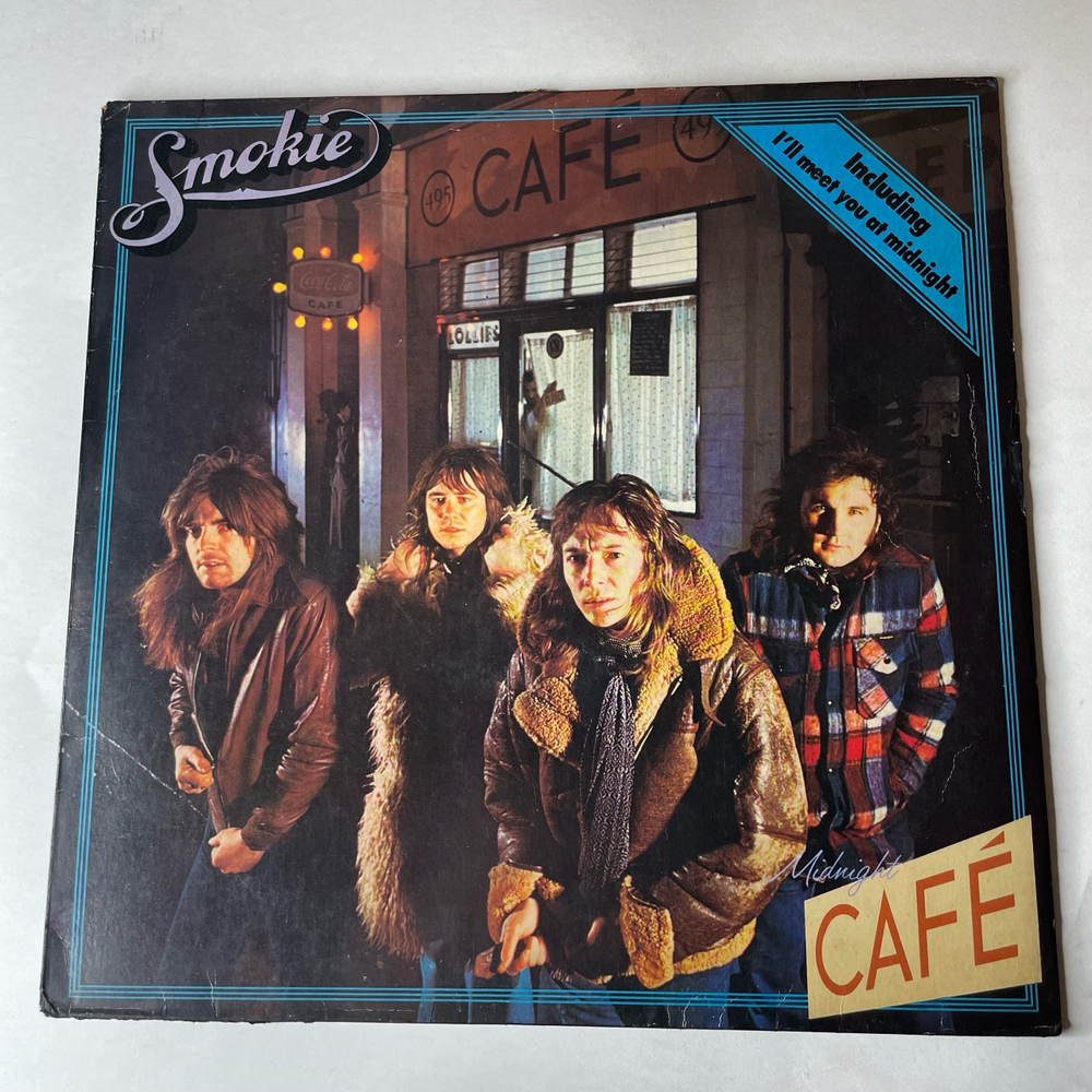 Винтажная виниловая пластинка LP Смоуки Smokie Midnight Caf (Германия 1976) I'll Meet You At Midnight