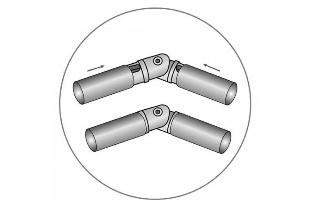СОЕДИНИТЕЛЬ ТРУБ ELEMENT ПОВОРОТНЫЙ 25ММ ХРОМ