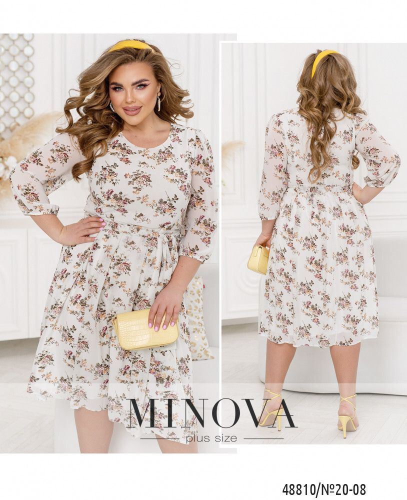 Платье 20-08-Молочный Minova Платье 20-08-Молочный Minova
