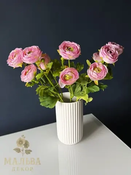 Ранункулюс искусственный розовый 50 см