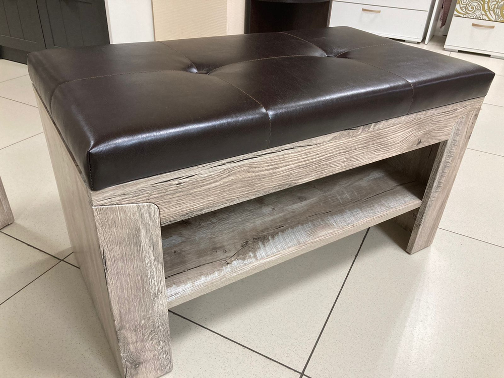 Тумба под обувь (мягкий элемент) Хилтон дуб юкон/гранж