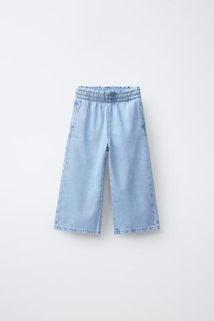ZARA ДЖИНСЫ WIDE LEG, ГОЛУБОЙ