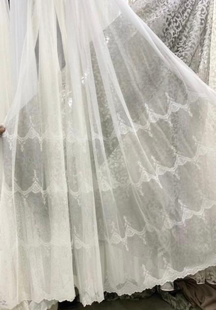 Тюль арт. 7803, цвет молочный (высота 280 см, Турция)