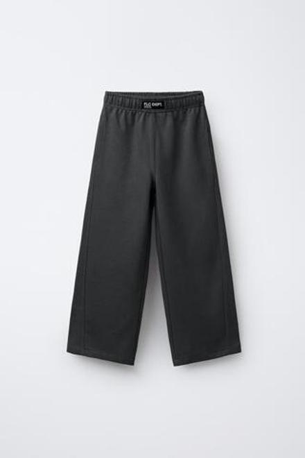 ZARA БРЮКИ STRAIGHT ИЗ МЯГКОЙ ТКАНИ С ЭТИКЕТКОЙ, АНТРАЦИТОВО-СЕРЫЙ