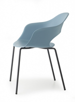 Кресло пластиковое Scab Design Lady B, черный, голубой