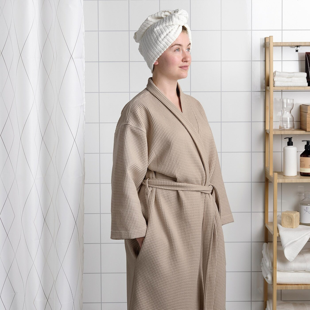 IKEA BJÄLVEN  (ИКЕА БЙÄЛВЕН)  -  Халат, бежевый, S/M