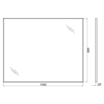Зеркало BelBagno SPC-AL-1000-800 Хром