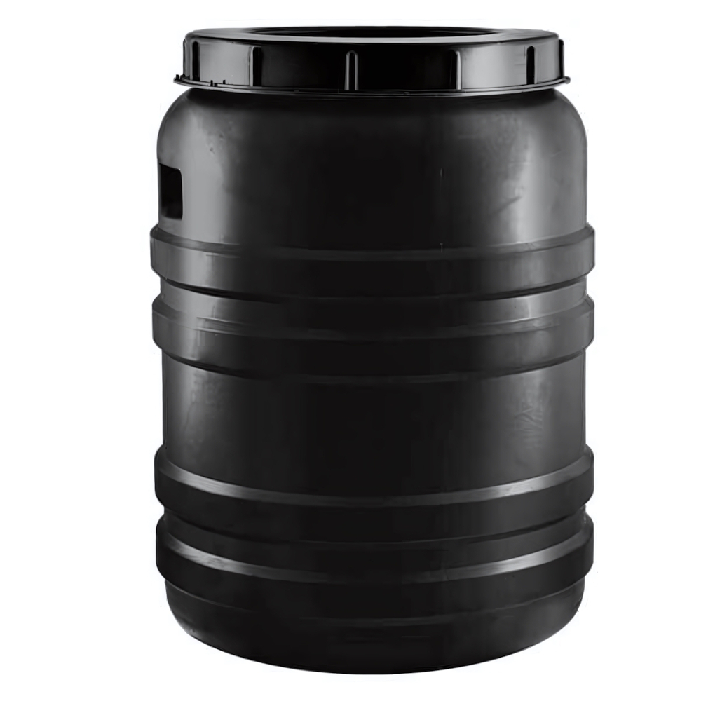 Бочка 50 л с широким горлом (черная)