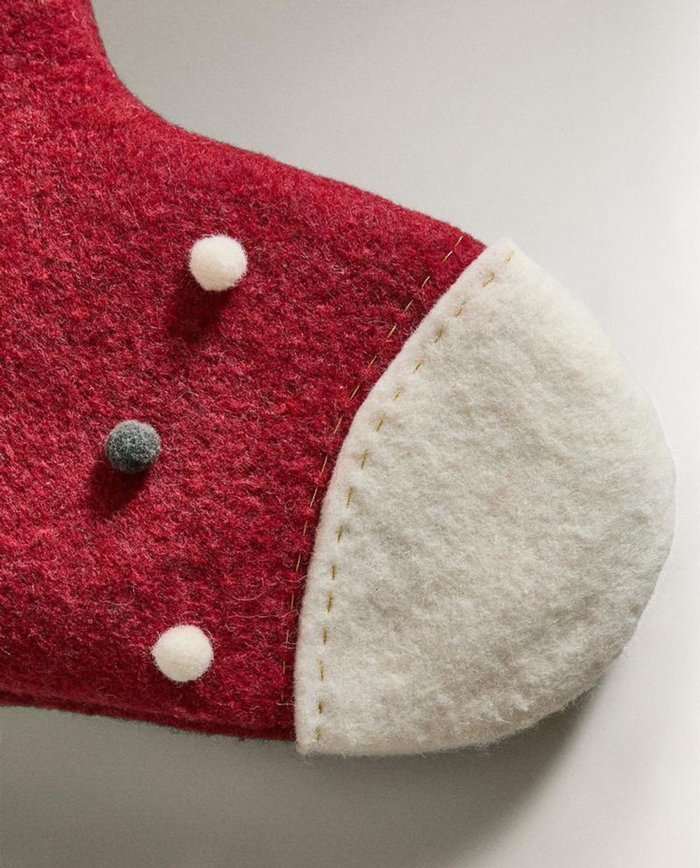 ZARA HOME РОЖДЕСТВЕНСКИЙ НОСОК ИЗ ФЕТРА, КРАСНЫЙ