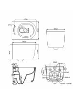 Инсталляция с подвесным унитазом TOR белая кнопка