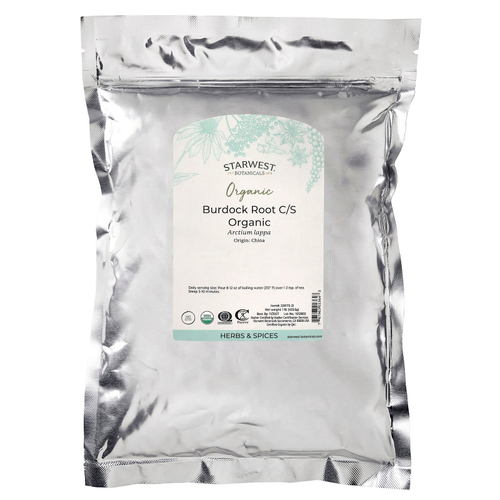 Starwest Botanicals, Органический корень лопуха C/S корень, 453,6 г (1 фунт)