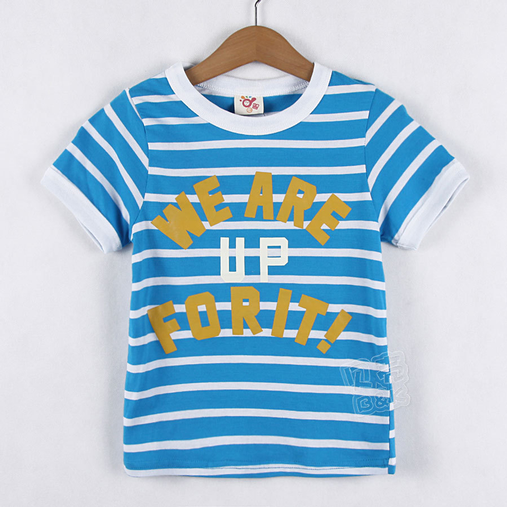 Футболка детская в полоску с надписью