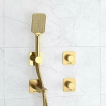 Смеситель для ванны WasserKRAFT Schunter SET2861 золото матовое